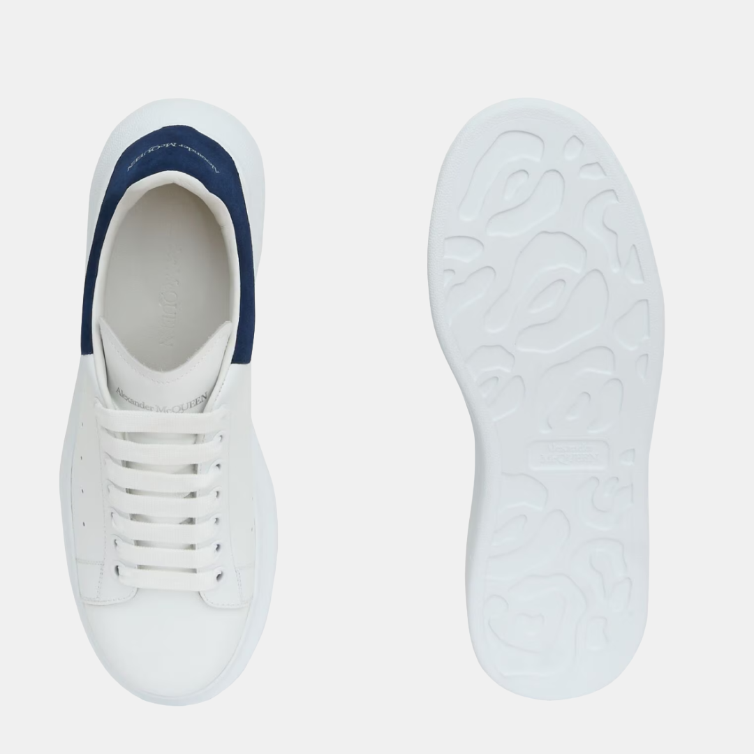 McQueen Oversized White & Blue