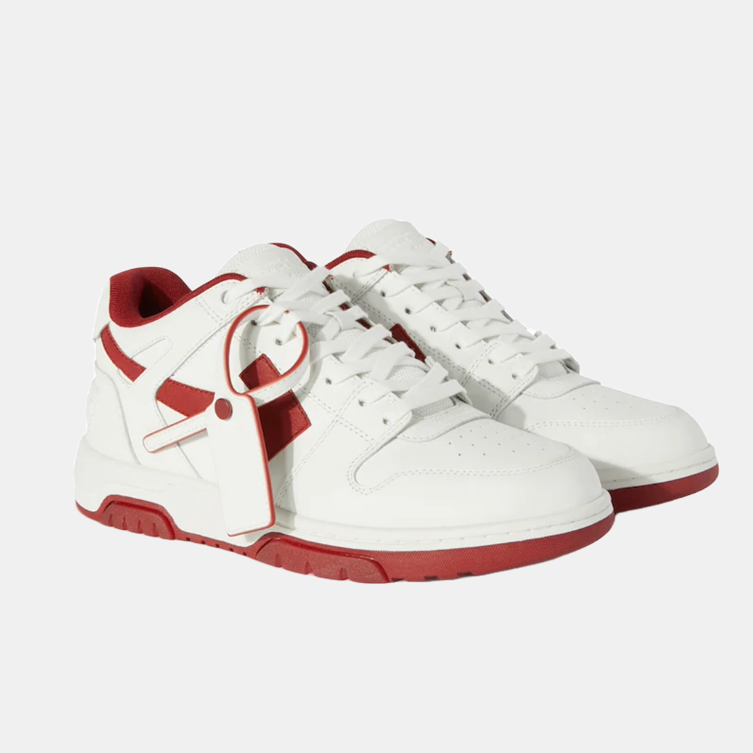 Off White Out Of Office White & Red toe