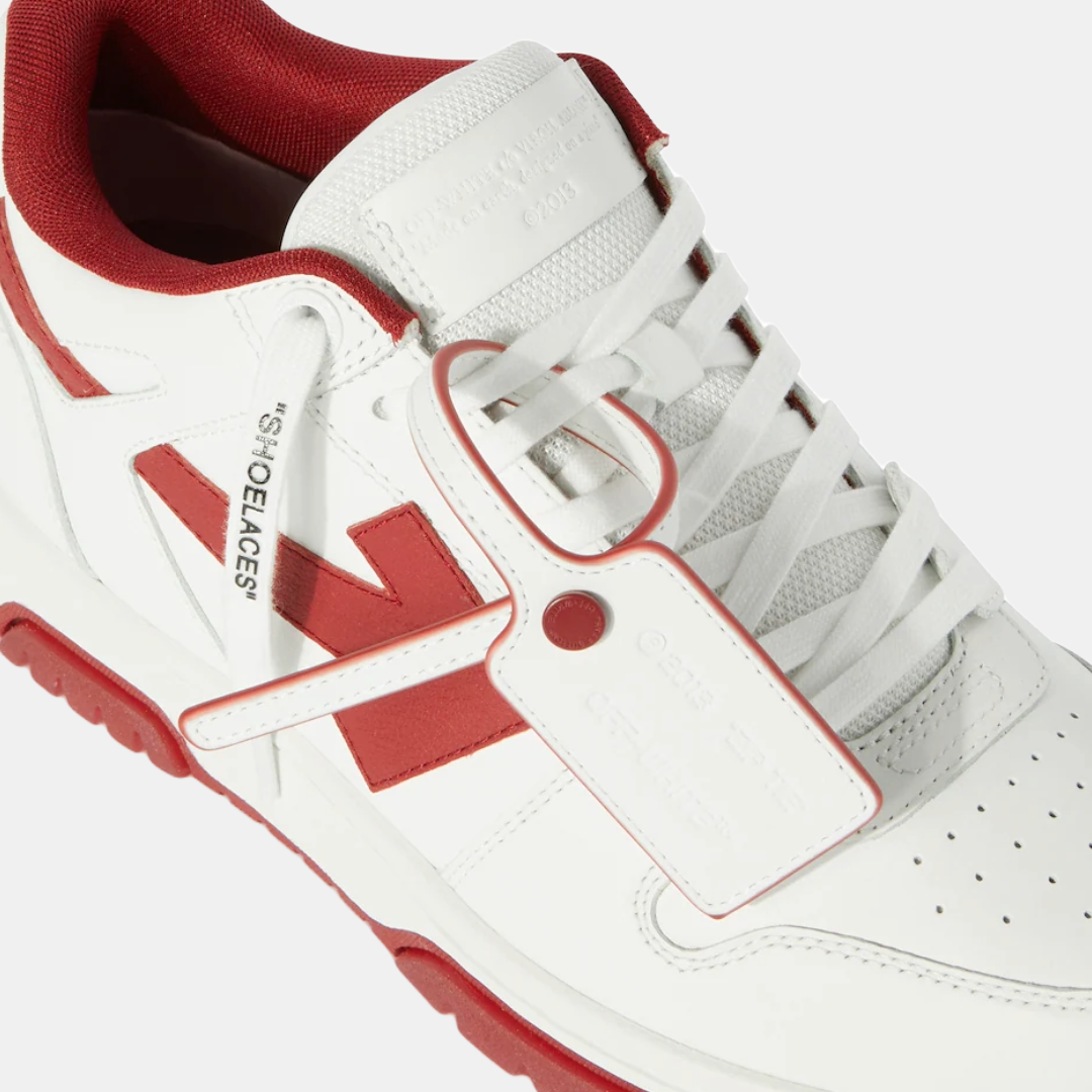 Off White Out Of Office White & Red toe