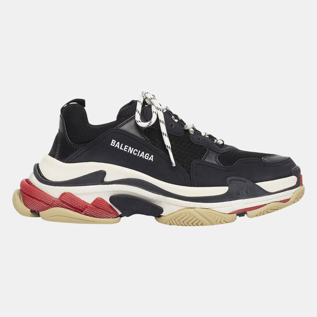 Balenciaga Triple S Black & White & Red