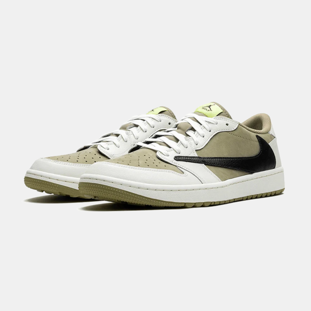 Jordan 1 Low Golf Travis Scott Neutral Olive