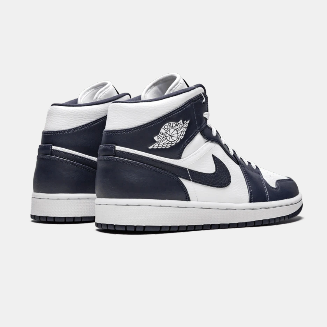 Jordan 1 Mid - White Metallic Gold Obsidian