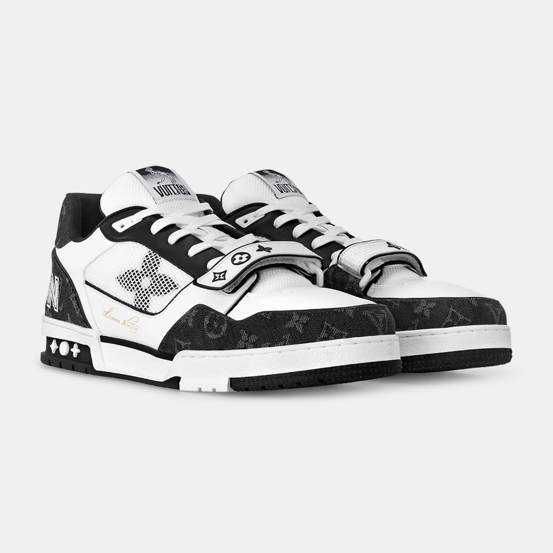 Louis Vuitton Trainer Velcro - Black & White