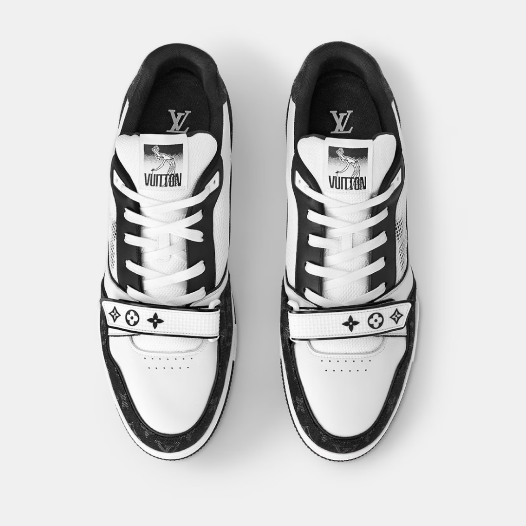 Louis Vuitton Trainer Velcro - Black & White