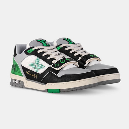 Louis Vuitton Trainer Velcro - Green & Black