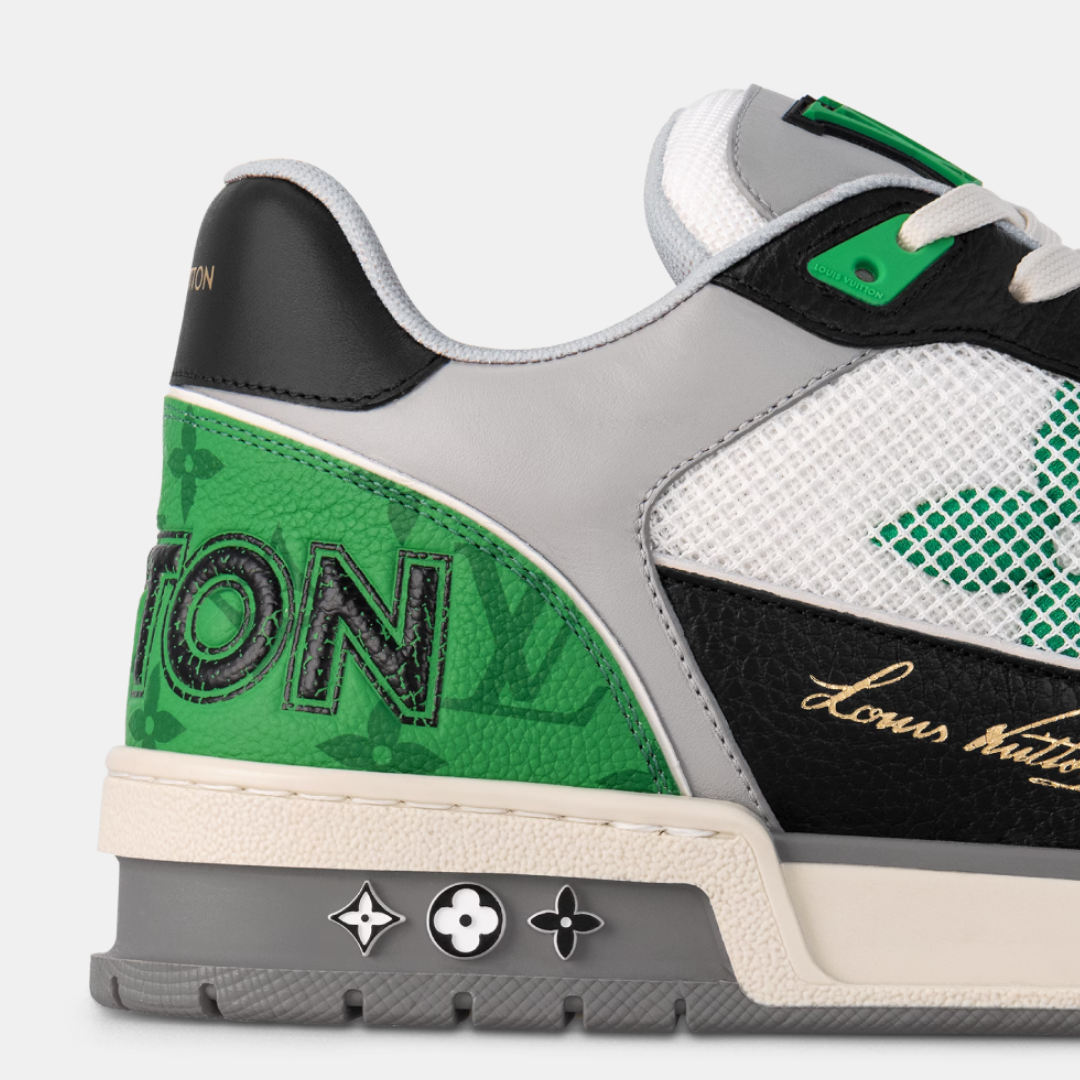 Louis Vuitton Trainer Velcro - Green & Black