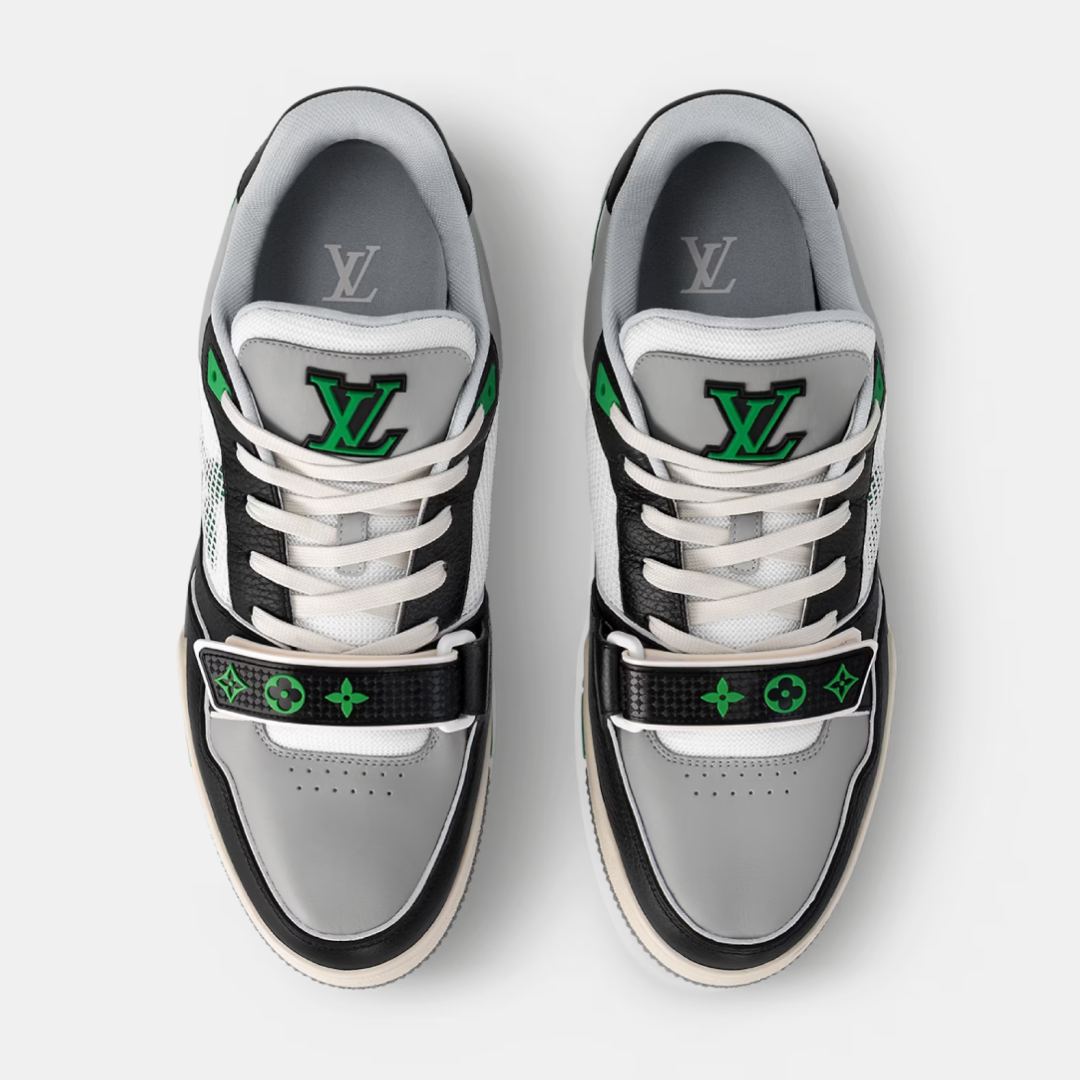 Louis Vuitton Trainer Velcro - Green & Black