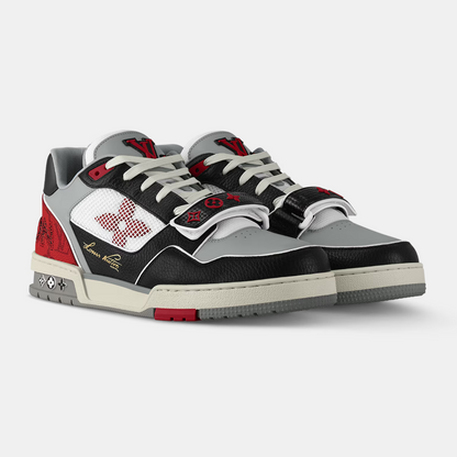 Louis Vuitton Trainer Velcro - Red & Black