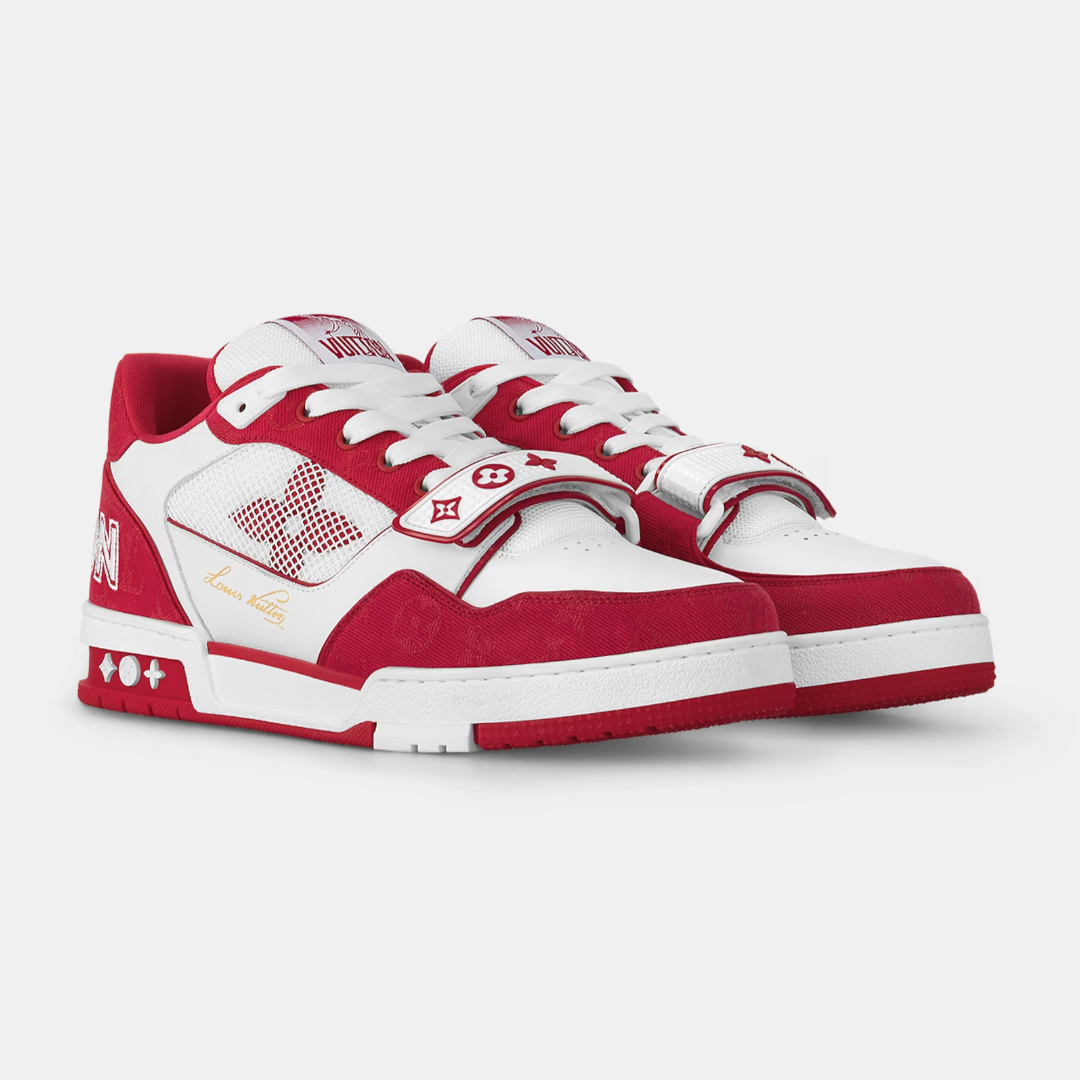 Louis Vuitton Trainer Velcro - Red & White